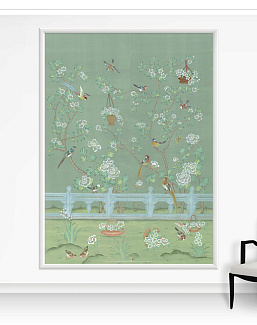 Обои Paul Montgomery Studio Murals For Unique Walls Adriana Diptych/Green