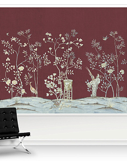 Обои Paul Montgomery Studio Murals For Unique Walls Chai Wan/Claret