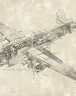 Обои Factura Kids DRAWING PLANE/2