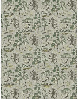 Ткань Fabricut Luxe Nuances Sapphire Forest ValleyOfTea/Celadon