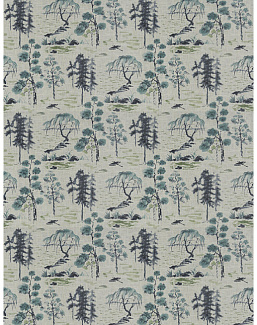 Ткань Fabricut Luxe Nuances Sapphire Forest ValleyOfTea/Lapis