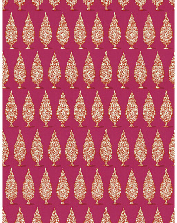 Ткань Stroheim Dana Gibson Prints II Priya/Pink & orange