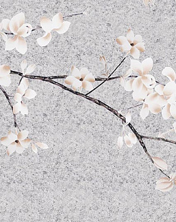 Панно и фотообои Misha Asia White Magnolia/Silver Craquele