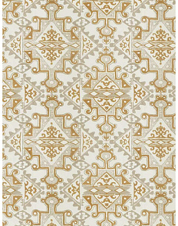 Ткань Fabricut Natural Nuances Vignettes Clay Feldiance/Mustard