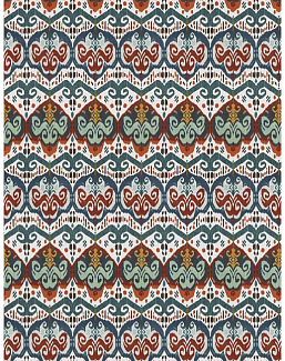 Ткань Fabricut Iris Apfel IndonesianIkat/TealSpice