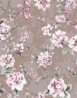 Ткань Marufabrics Collection 1 Blossom/Coffee
