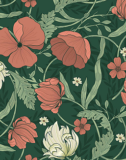 Ткань Marufabrics Collection 1 Poppy