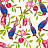 Ткань Marufabrics Collection 2 Bluebirds