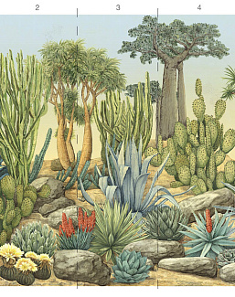 Панно и фотообои Paul Montgomery Studio Complete Collection Cactus Garden Aqua