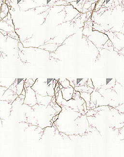 Панно и фотообои Paul Montgomery Studio Complete Collection Cherry Blossoms White