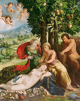 Панно и фотообои Affresco Фрески и фотообои Dosso Dossi Giovanni di Niccolo de Lutero Mythological Scene