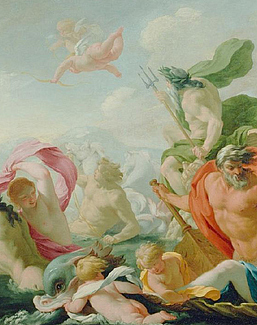 Панно и фотообои Affresco Фрески и фотообои Eustache Le Sueur Marine Gods Paying Homage to Love