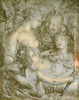 Панно и фотообои Affresco Фрески и фотообои Hendrick Goltzius Sine Cerere et Libero friget Venus