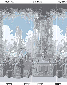 Панно и фотообои Nicolette Mayer Regence Redux Jardin Defosse/Perlblau