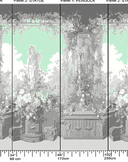 Панно и фотообои Nicolette Mayer Regence Redux Jardin Defosse/Brandun