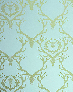 Обои Barneby Gates Book vol.1 BG0100401/Deer Damask/Duck Egg Blue