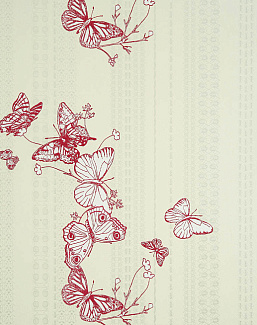 Обои Barneby Gates Book vol.1 BG0100301/Bugs and Butterflies/Raspberry