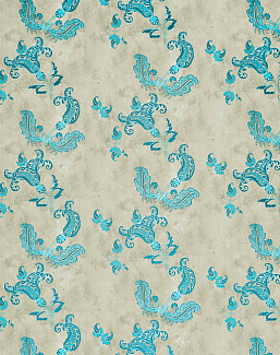 Обои Barneby Gates Book vol.2 BG0800202/Paisley/Turquoise on Old Grey