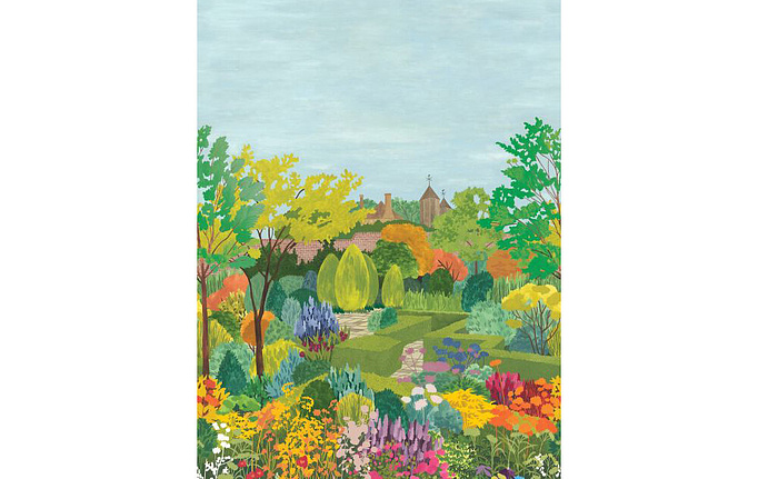 Английские панно и фотообои Little Greene, коллекция In the Garden, артикул 0234CGPALEL