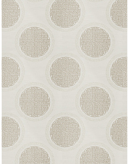 Ткань Fabricut Modern Nuances Vol.II Oyster Norva Medallion/Linen shimmer