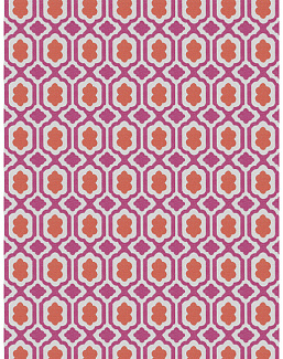 Ткань Stroheim Dana Gibson Coral Pink De Wolf/Fuchsia