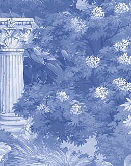 Обои Paul Montgomery Studio Murals For Unique Walls Blue Garden/Blue