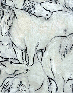 Обои Paul Montgomery Studio Murals For Unique Walls Horses/Grey