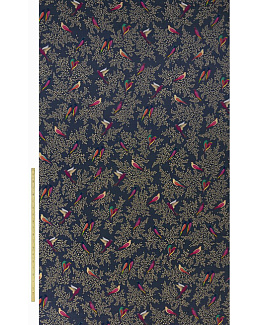 Ткань Sara Miller Volume 1 DeepNavyBirdsVelvet