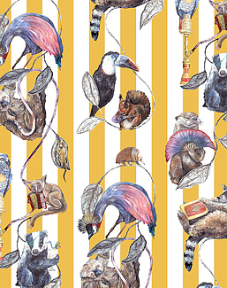 Панно и фотообои House Of Hackney Volume I Hackney Empire/Ochre Stripe