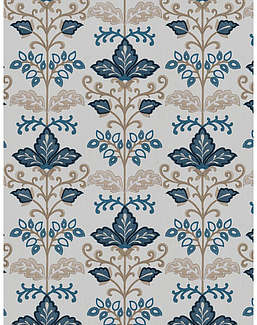 Ткань Fabricut Vignettes Vol.XVI Bluestone Lens floral/Delft
