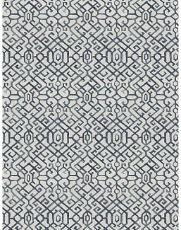 Ткань Fabricut Natural Nuances Vignettes Night Fluxroot/Blue