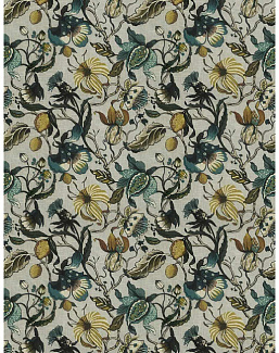 Ткань Fabricut Natural Nuances Vignettes Juniper Euphorbia/TealSky