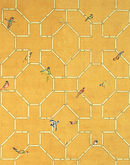 Обои Paul Montgomery Studio Fine Painted Wallpapers Bamboo and Birds