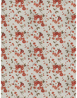 Ткань Fabricut Chromatics Vol.XXV Coral Ottava floral/Coral