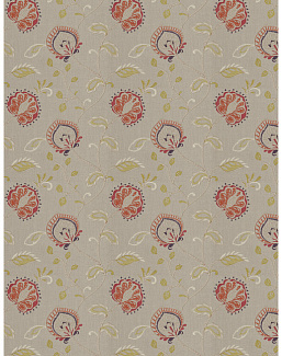Ткань Fabricut Chromatics Vol.XXV Coral Aidoo floral/Marsala