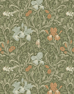 Ткань William Morris At Home The Forager Iris/Moss