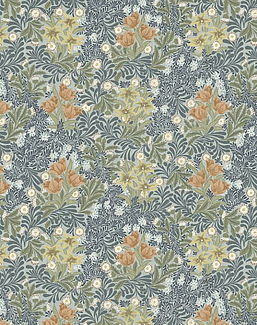 Ткань William Morris At Home Flora & Foliage Volume I Bower/Bluebird