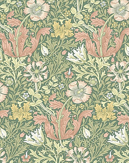 Ткань William Morris At Home Flora & Foliage Volume I ComptonVelvet/Apple