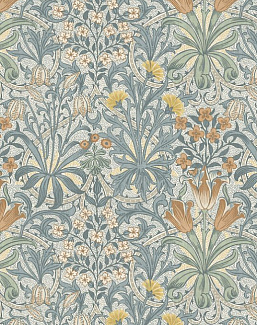 Ткань William Morris At Home Flora & Foliage Volume I WoodlandWeeds/Bluebird