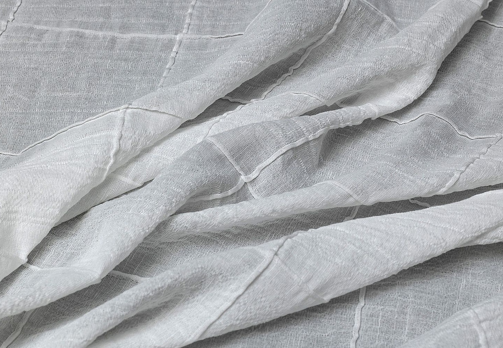 Ткань Galleria Arben Linen PlisseAiro/Bianco