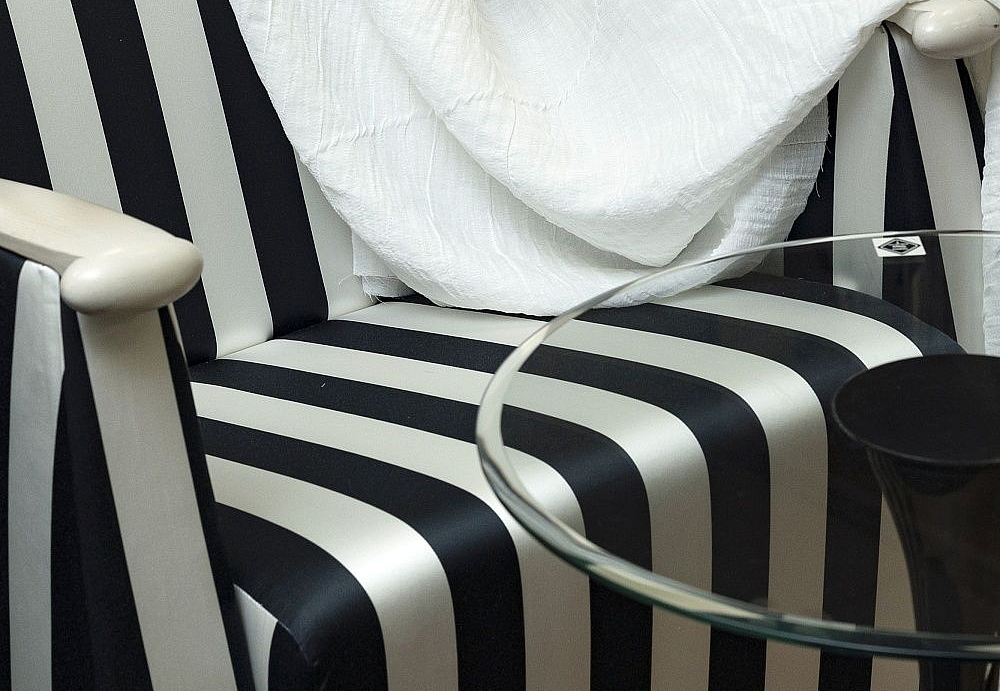 Ткань Galleria Arben Linen PlisseRombo/Bianco