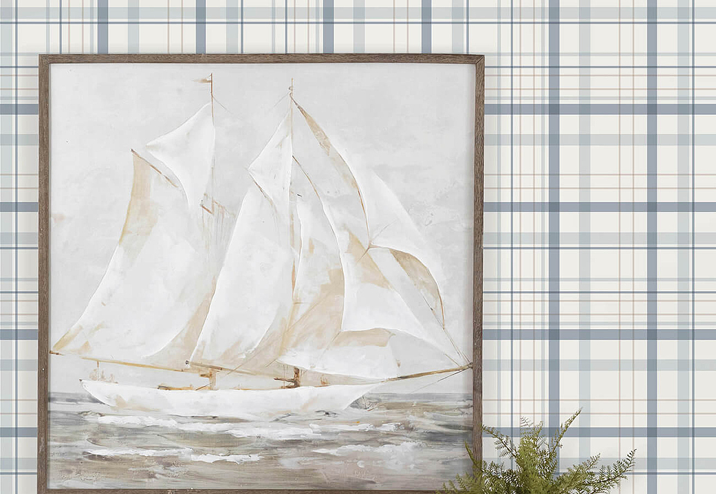 Обои Chesapeake Plaid & Stripe Resource 4192-83406