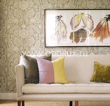 Обои Lewis & Wood Wide Width Wallpapers LW139146/Bolton Scroll Greige