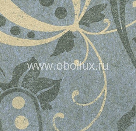 Обои Lewis & Wood Wide Width Wallpapers LW14362/Chateau Blue/Gold