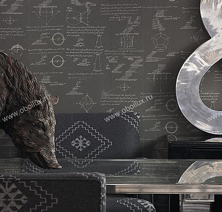 Обои Andrew Martin Navigator Pythagoras/Charcoal