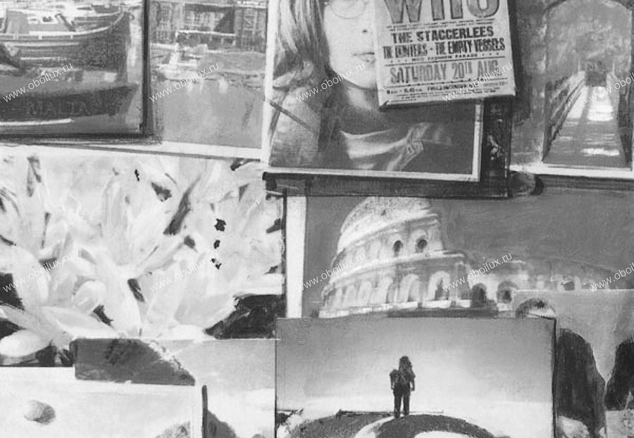Обои Andrew Martin Museum Pinboard/Charcoal