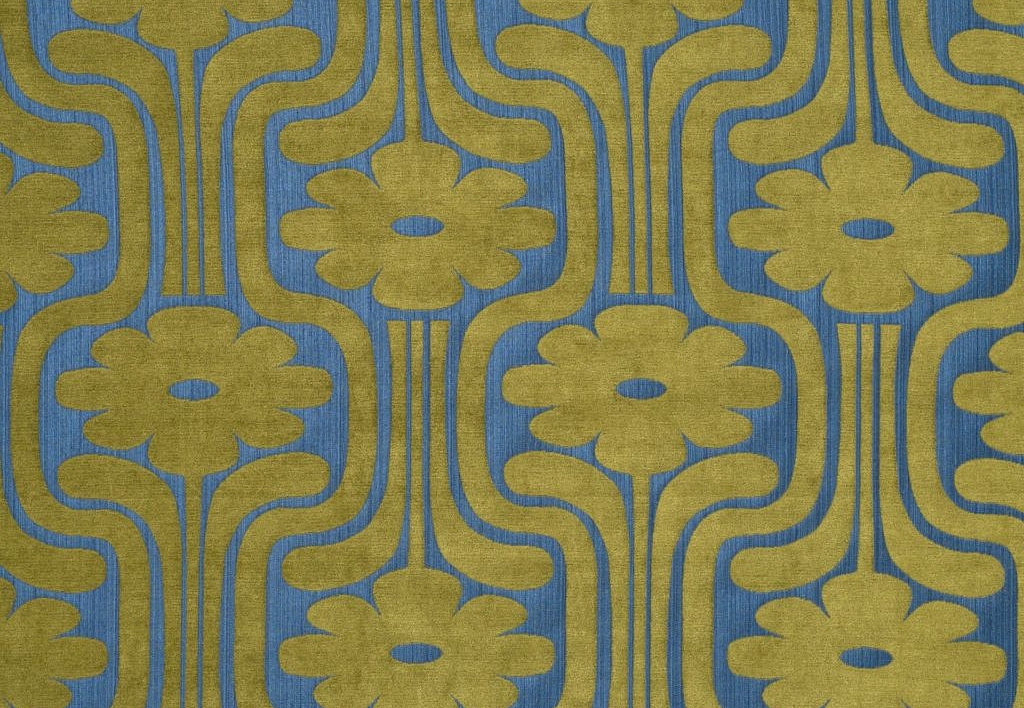 Ткань Orla Kiely Wovens-Volume One WovenClimbingDaisy/Cornflower