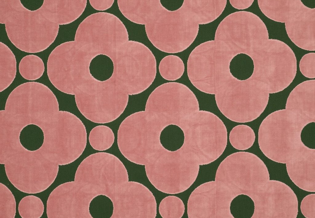 Ткань Orla Kiely Wovens-Volume One VelvetSpotFlower/Jade