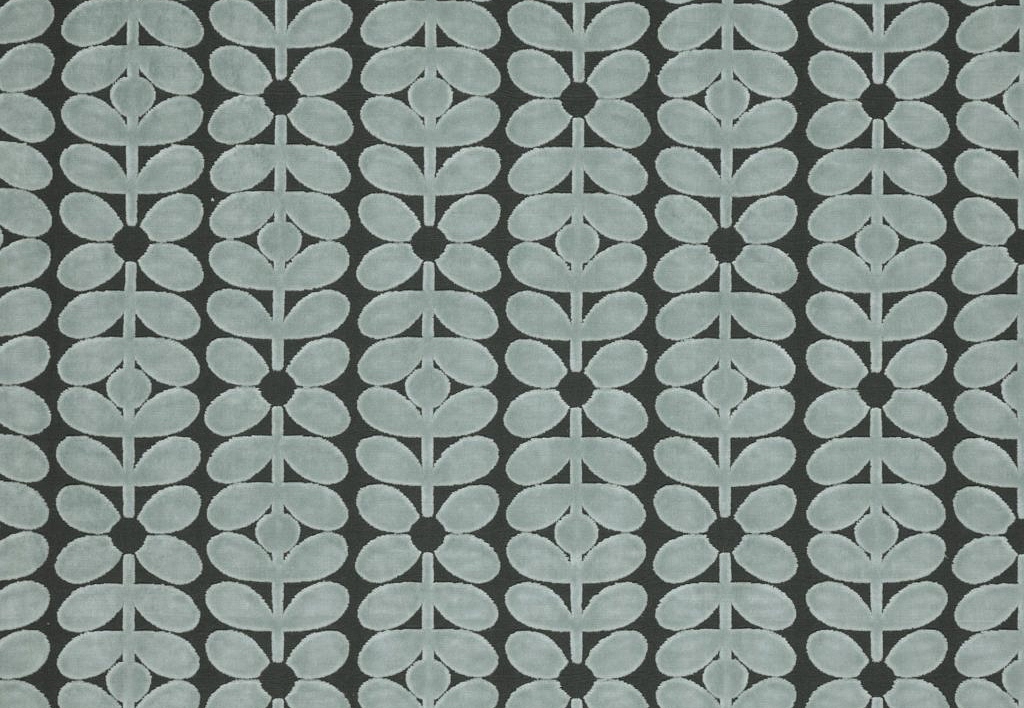Ткань Orla Kiely Wovens-Volume One VelvetSixtiesStem/MidPowderBlue