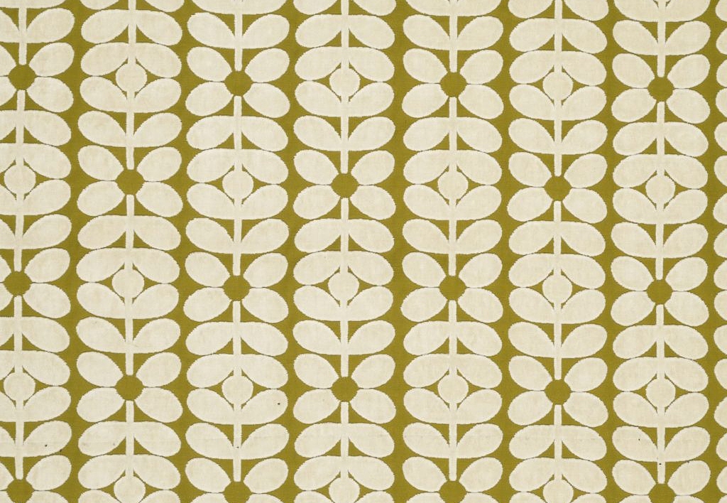 Ткань Orla Kiely Wovens-Volume One VelvetSixtiesStem/YellowOlive